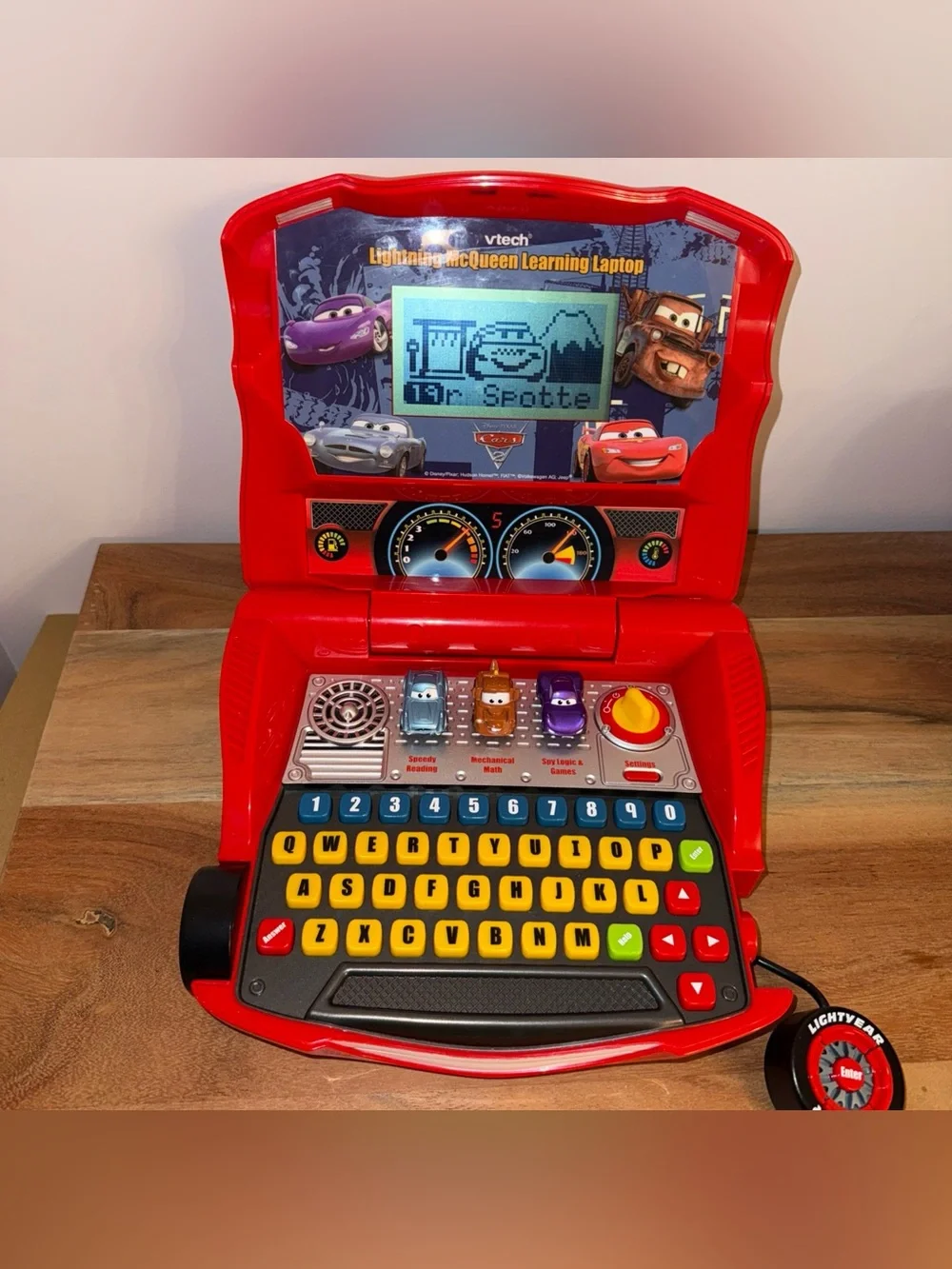 Disney Pixar Cars Lightning McQueen V-Tech Learning Laptop works great see video
